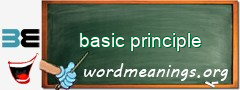 WordMeaning blackboard for basic principle